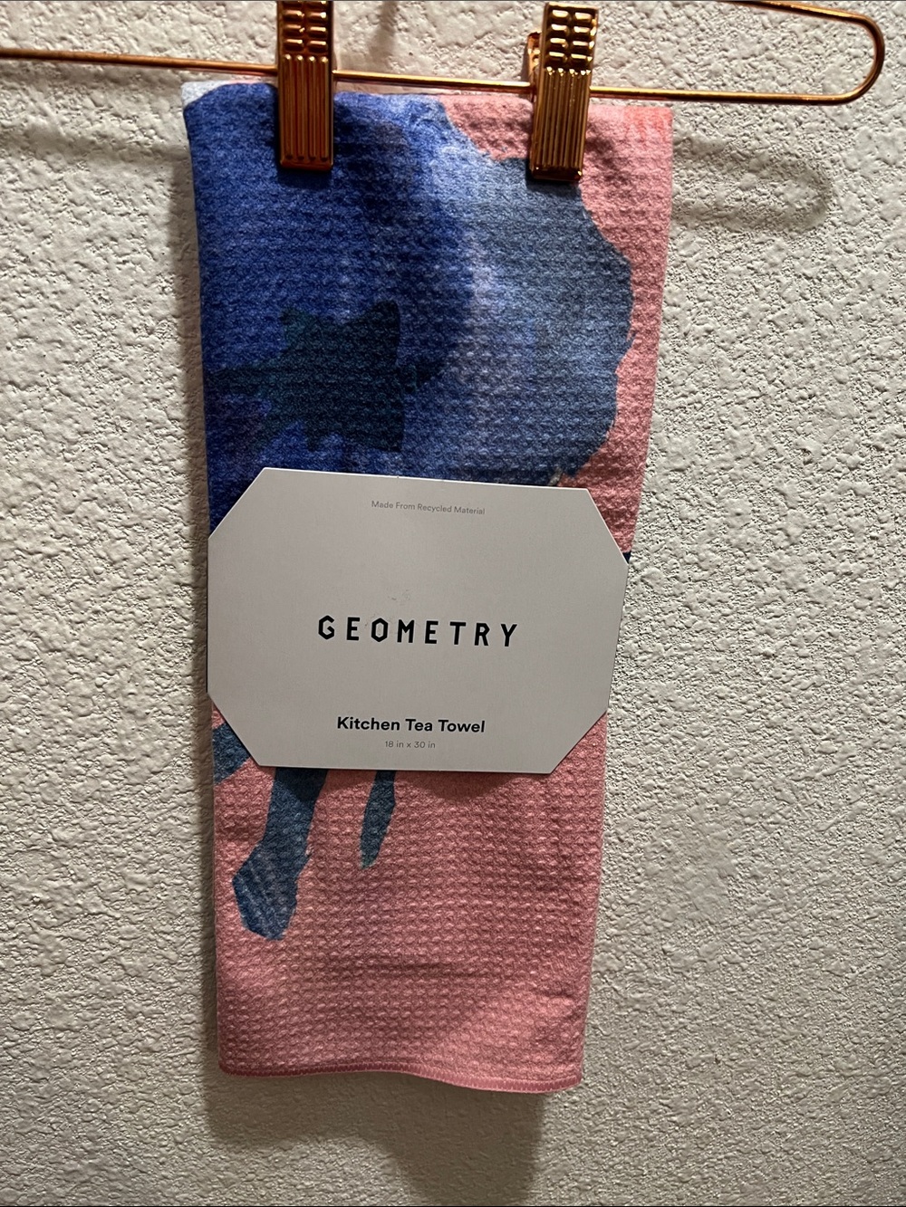 GEOMETRY Pink & Blue Kitchen Tea Towel